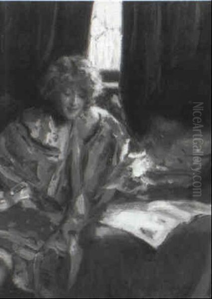 His Daughter Reading - view 1