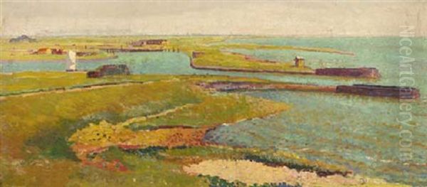 A View On A Sluice (near Hellevoetssluis?) - view 1