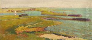 A View On A Sluice (near Hellevoetssluis?)