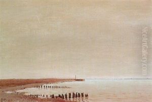 Laag Water Aan Het Haringvliet by Dirk Nyland