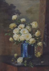 Still Life With White Roses by Marie Nyl-Frosch