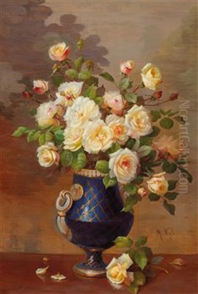 Yellow Roses In A Vase - view 1