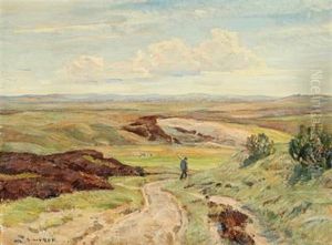 Landscape With Shepherd by Borge Christoffer Nyrop