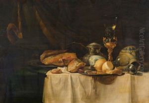 Banketje Mit Romerschraube Und Liegendem Krug by Pieter Nys