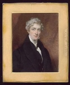 A Gentleman Wearing Black Coat, Matching Waistcoat And White Cravat