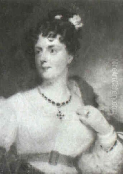 Portrait Of Lady (mrs. Morgan?) In White Wedding Dress - view 1