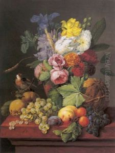 Bloemstilleven Met Distelvink