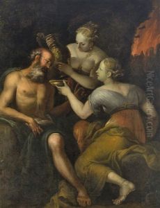 Loth Und Seine Tochter by Erasmo Antonio Obermueller (Il Pistolese)