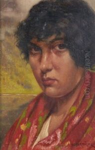 Portrait De Femme Au Chale Rouge Portrait De Femme Au Chale Rouge