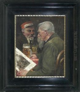 Herrenstammtisch (zwei Bartige Manner Beim Biertrinken) Herrenstammtisch (zwei Bartige Manner Beim Biertrinken)