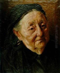 Bildnis Eine Alter Frau In Schwarzer Kleidung Bildnis Eine Alter Frau In Schwarzer Kleidung