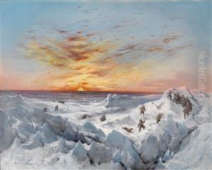 Sonnenaufgang Am 16. Februar 1873 Im Packeis Zwischen Nowaja Semlja Und Franz Josef Land Sonnenaufgang Am 16. Februar 1873 Im Packeis Zwischen Nowaja Semlja Und Franz Josef Land