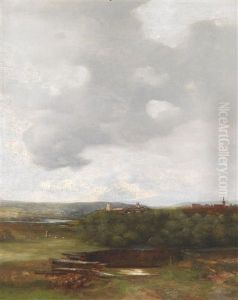 Blick Auf Stift Kremsmunster Von Kirchberg Aus Gesehen by Adolf Obermuellner