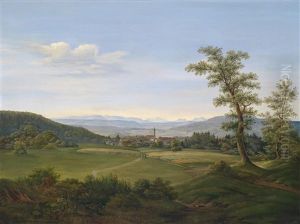 Blick Von Mattighofen Gegen Das Salzkammergut Mit Traunstein by Adolf Obermuellner