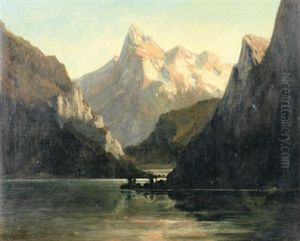Gebirgslandschaft Mit See Gebirgslandschaft Mit See