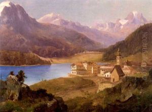 Dorf Und Bad St. Moritz In Ober-engadin - Piz Rosegg, Piz Corvatsch, Piz Margna