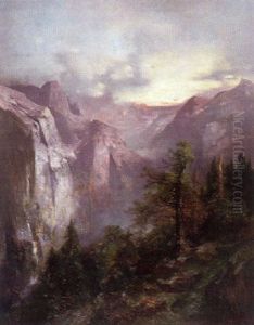 Hochgebirgslandschaft Bei Abendstimmung