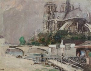 The Seine By Notre Dame Cathedral