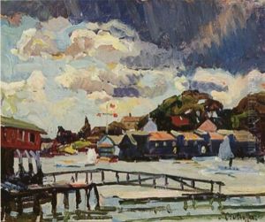Summer Storm, Boothbay by George Oberteuffer