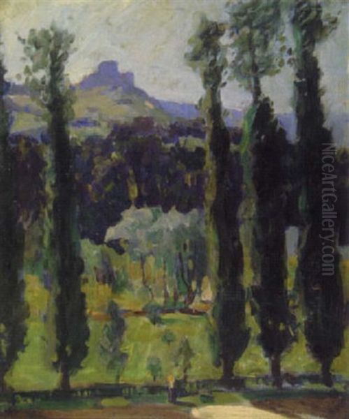 Paysage Aux Cypres - view 1
