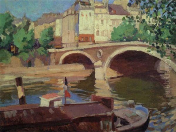 Pont Et Peniches, Paris - view 1