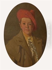 Portrait Of A Young Boy With Red Tam