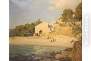 Beach Near Cassis by Dermod William O'Brien