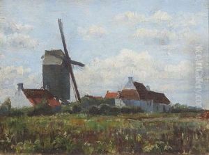 Cottages And Windmill Cottages And Windmill