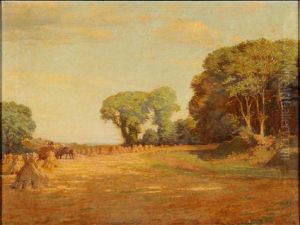 Harvest Scene Loading Stooks