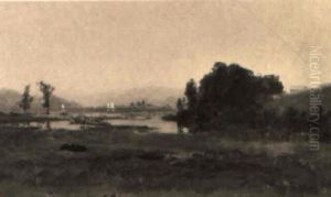 Landscape With Sailboats In The Distance