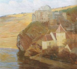 Kirche Und Burg Am Gewasser