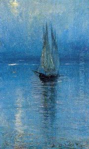 Barca Al Chiaro Di Luna by Angelo dall' Oca Bianca