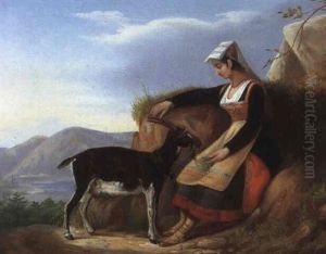 La Jeune Italienne by Jacques Francois Ochard