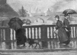A Misty Morning Stroll by Raphael De Ochoa y Madrazo