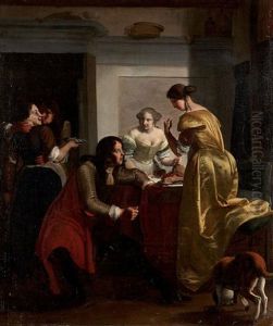 Scene D'interieur by Jacob Ochtervelt