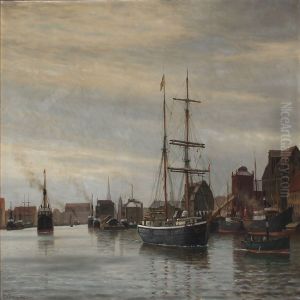 Entering Copenhagen Harbour by Christian Vigilius Blache