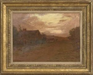 Sunset Landscape With A Country Road