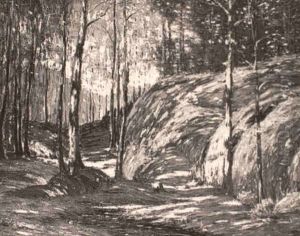 A Shady Trail At Grayledge by Leonard Ochtman