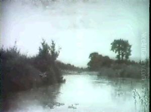 Abend Am See. by Eduard Ockel