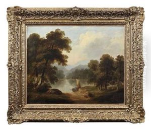 Landscape With Figures In A Boat