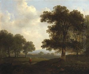 Figure On A Path, County Wicklow by James Arthur O'Connor