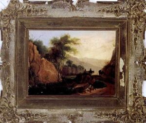 Pack Horses And Figures On A Trail By A River Through The Mountains by James Arthur O'Connor