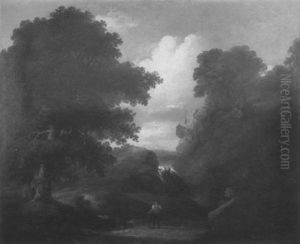 Extensive Landscape With Traveller On Road by James Arthur O'Connor