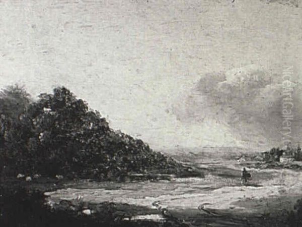 Landscape With Distant Windmill & Landscape With Figures On A Path - view 1