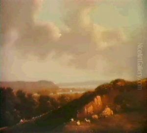 View Of Cork Harbour From The Grounds Of Ballymore House Looking Towards Crosshaven On The Right... by James Arthur O'Connor