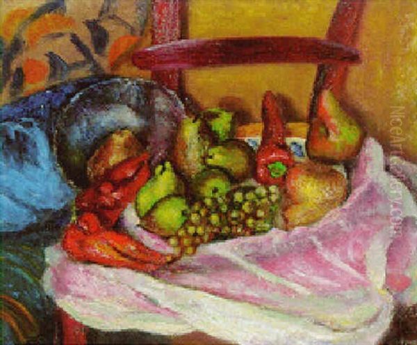 Still Life With Fruits On A Chair - view 1