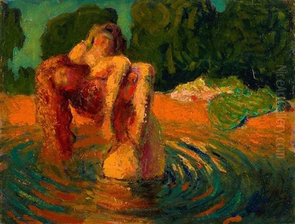 Figures In A Pool - view 1