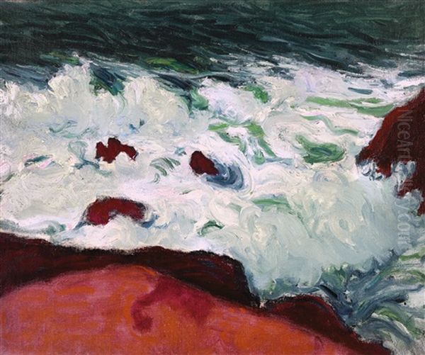 Blue Sea And Red Rocks, Brittany - view 1
