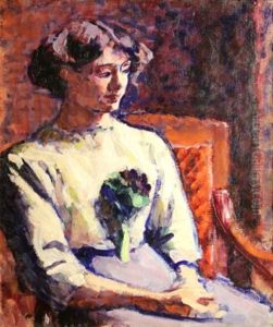 Jeune Fille Au Bouquet De Violettes Jeune Fille Au Bouquet De Violettes