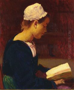 Breton Girl Reading (bretonne Lisant) by Roderic O'Conor